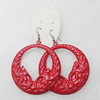 Iron Earrings, Flat Round 60mm, Sold by Group