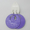Iron Earrings, Flat Round 58mm, Sold by Group