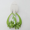 Iron Earrings, Teardrop 74x47mm, Sold by Group