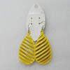 Iron Earrings, Teardrop 58x30mm, Sold by Group