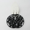 Iron Earrings, 62x60mm, Sold by Group