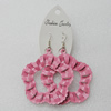 Iron Earringss, Flower 51mm, Sold by Group