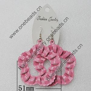 Iron Earringss, Flower 51mm, Sold by Group