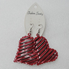 Iron Earrings, Heart 52x39mm, Sold by Group