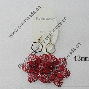 Iron Earrings, Flower 43mm, Sold by Group