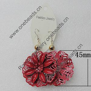 Iron Earrings, Flower 45mm, Sold by Group