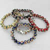 Cloisonne Bracelet, Round, Mix color, width:6mm, Outside diameter:about 7.1-Inch, Sold by Strand