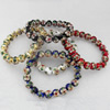 Cloisonne Bracelet, Round, Mix color, width:12mm, Outside diameter:about 7.1-Inch, Sold by Strand