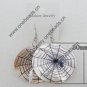 Shell Earrings, Flat Round 50mm, Sold by Group