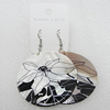 Shell Earrings, Flat Round 50mm, Sold by Group