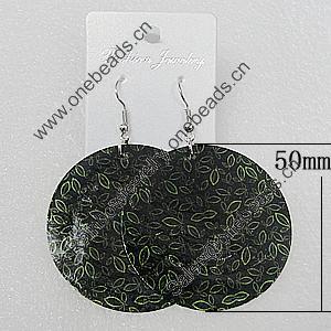 Shell Earrings, Flat Round 50mm, Sold by Group