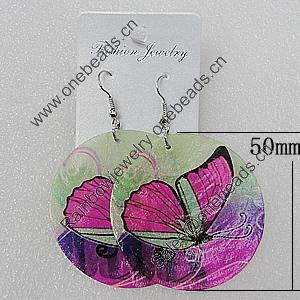 Shell Earrings, Flat Round 50mm, Sold by Group