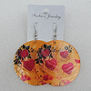 Shell Earrings, Flat Round 50mm, Sold by Group