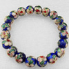 Cloisonne Bracelet, Round, width:12mm, Outside diameter:about 7.1-Inch, Sold by Strand