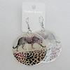 Shell Earrings, Flat Round 50mm, Sold by Group
