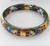 Cloisonne Bracelet, width:14mm, Inner diameter:60mm, Outside diameter:75mm, Sold by PC