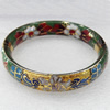 Cloisonne Bracelet, width:14mm, Inner diameter:60mm, Outside diameter:75mm, Sold by PC