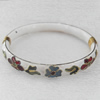 Cloisonne Bracelet, width:9mm, Inner diameter:60mm, Outside diameter:70mm, Sold by PC