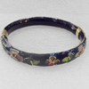 Cloisonne Bracelet, width:9mm, Inner diameter:60mm, Outside diameter:70mm, Sold by PC