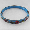 Cloisonne Bracelet, width:9mm, Inner diameter:60mm, Outside diameter:70mm, Sold by PC