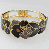 Cloisonne Bracelet, width:27mm, Inner diameter:48x58mm, Sold by PC