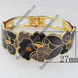 Cloisonne Bracelet, width:27mm, Inner diameter:48x58mm, Sold by PC