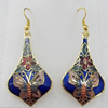 Cloisonne Earring, 24x54mm, Sold by Pair