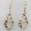 Cloisonne Earring, 18x50mm, Sold by Pair