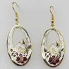 Cloisonne Earring, Flat Oval, 19x48mm, Sold by Pair