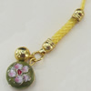 Mobile Decoration, Cloisonne, Length about:3.54-inch, Pendant width about:13mm, Sold by Strand