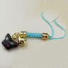 Mobile Decoration, Cloisonne, Length about:3.03-inch, Pendant width about:15mm, Sold by Strand