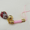Mobile Decoration, Cloisonne, Length about:3.228-inch, Pendant width about:11mm, Sold by Strand