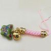 Mobile Decoration, Cloisonne, Length about:3.03-inch, Pendant width about:15mm, Sold by Strand