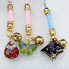 Mobile Decoration, Cloisonne, Mix Color & Mix Style, Length about:3.22-inch, Pendant width about:15-20mm, Sold by Stran