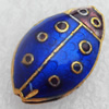 Cloisonne Beads, Flat Oval, 11x18x6mm, Hole:Approx 1.5mm, Sold by PC