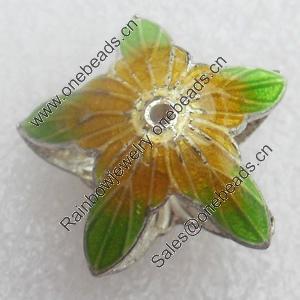 Cloisonne Beads, Star, 21x13mm, Hole:Approx 1.5mm, Sold by PC