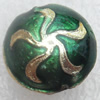 Cloisonne Beads, Flat Round, 14x8mm, Hole:Approx 1.5mm, Sold by PC