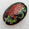 Cloisonne Beads, Flat Oval, 14x20x7mm, Hole:Approx 1.5mm, Sold by PC