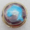 Cloisonne Beads, Flat Round, 19x7mm, Hole:Approx 1.5mm, Sold by PC