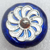 Cloisonne Beads, Flat Round, 17x7mm, Hole:Approx 1.5mm, Sold by PC