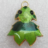 Cloisonne Pendant, Fish, 22x28x5mm, Hole:Approx 3mm, Sold by PC