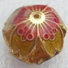 Cloisonne Beads, Flower, 18x14mm, Hole:Approx 1.5mm, Sold by PC