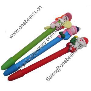 Pen, Fimo Material, Mix Color & Mix Style, width:10mm, Length about:6.29-inch, Sold by Dozen