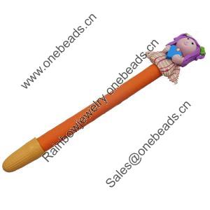 Pen, Fimo Material, width:10mm, Length about:6.29-inch, Sold by Dozen