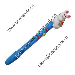 Pen, Fimo Material, width:10mm, Length about:6.29-inch, Sold by Dozen