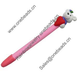 Pen, Fimo Material, width:10mm, Length about:6.29-inch, Sold by Dozen