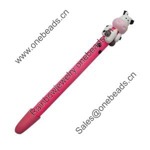 Pen, Fimo Material, width:10mm, Length about:6.29-inch, Sold by Dozen