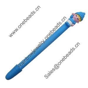 Pen, Fimo Material, width:10mm, Length about:6.29-inch, Sold by Dozen