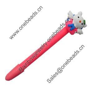 Pen, Fimo Material, width:10mm, Length about:6.29-inch, Sold by Dozen