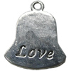 Pendant Zinc Alloy Jewelry Findings Lead-free, 18x22mm, Hole:2mm, Sold by Bag
